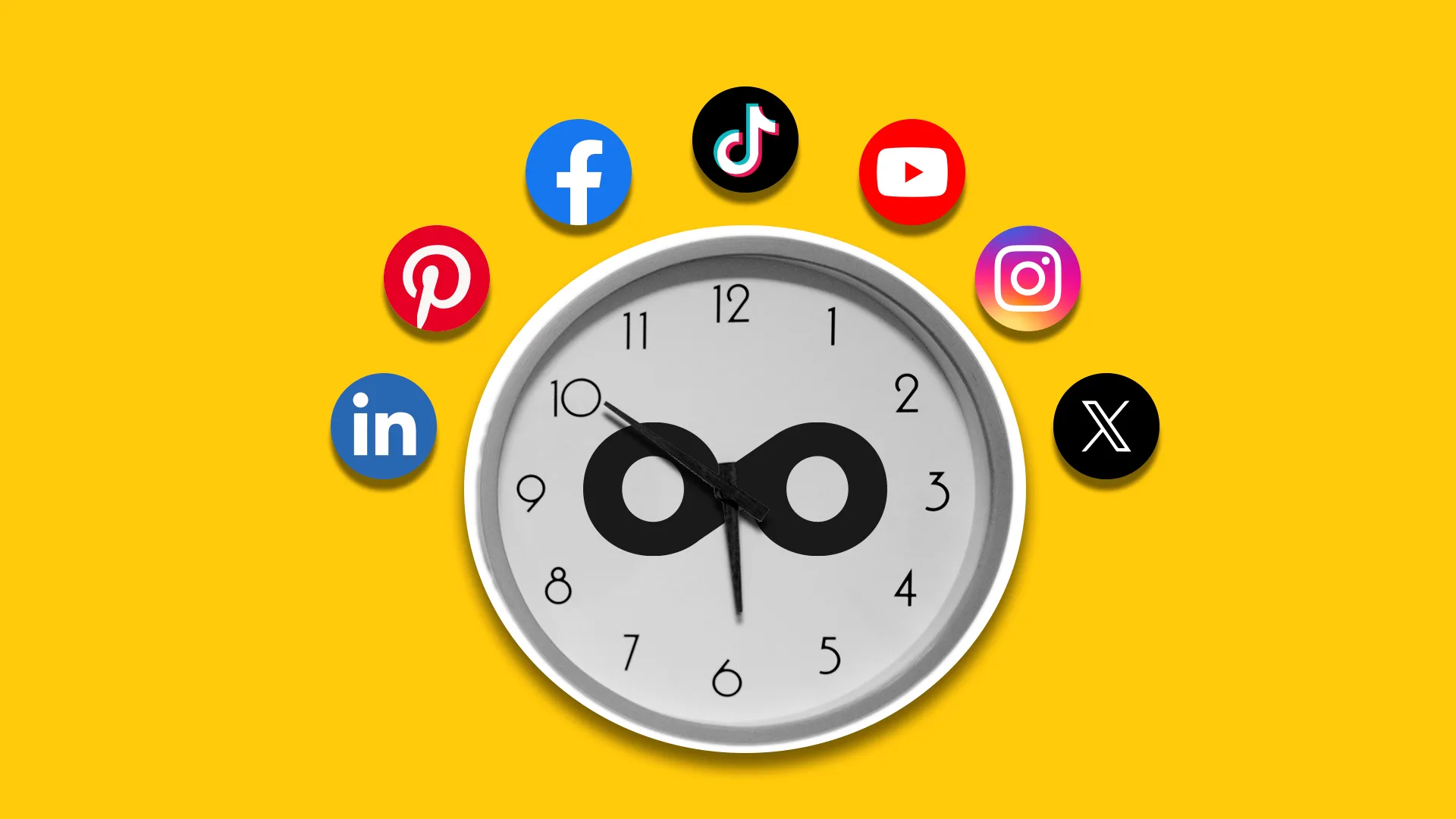 A close-up of a smartphone screen displaying various social media app icons, including Facebook, Instagram, X, TikTok, and LinkedIn.