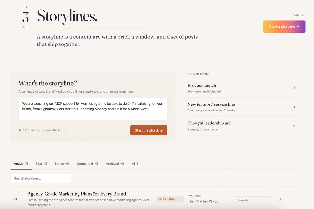 Storylines: The Marketing Plan You Never Had to Write