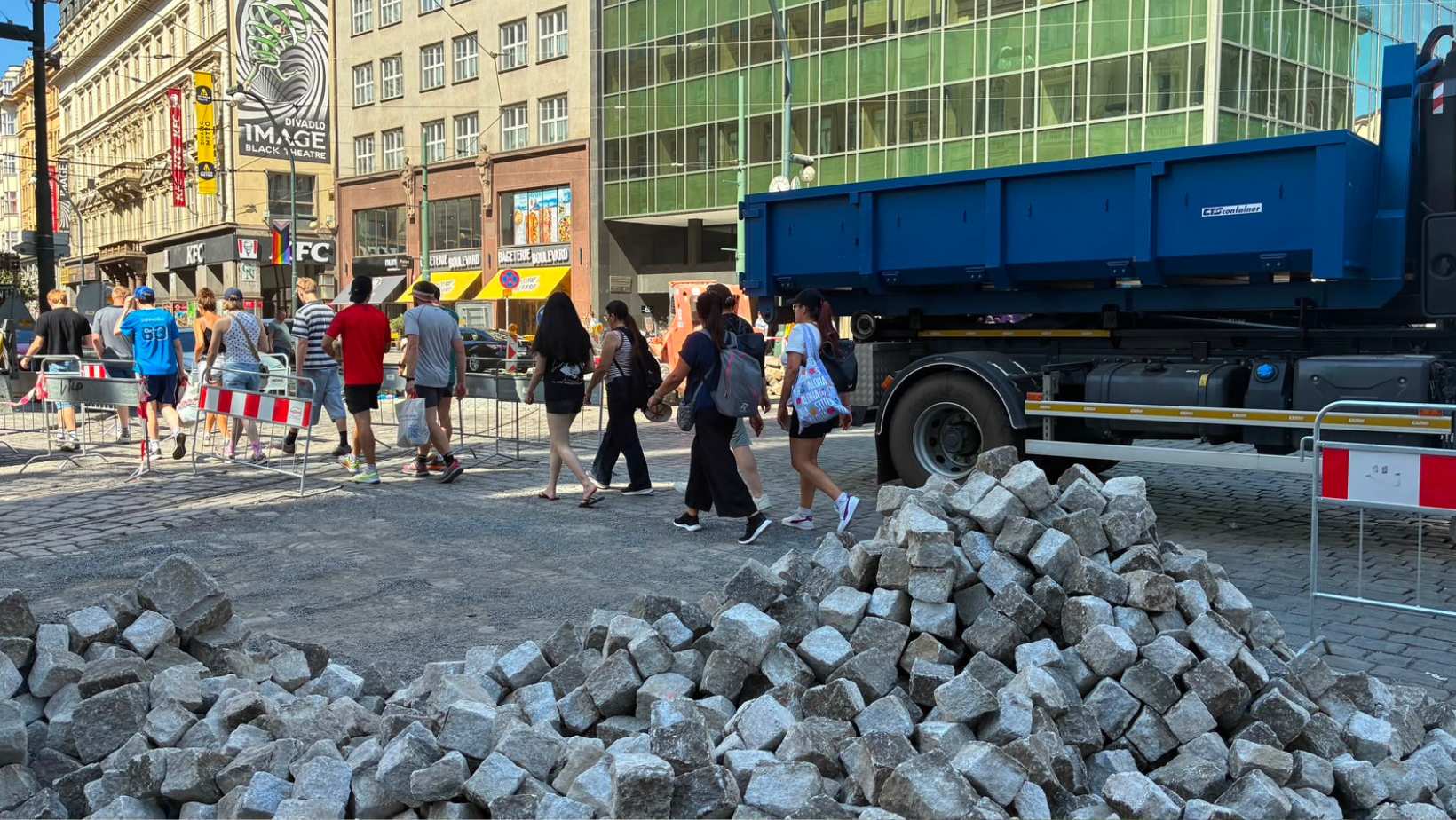 Prague Construction Disrupts Historic Center in Summer