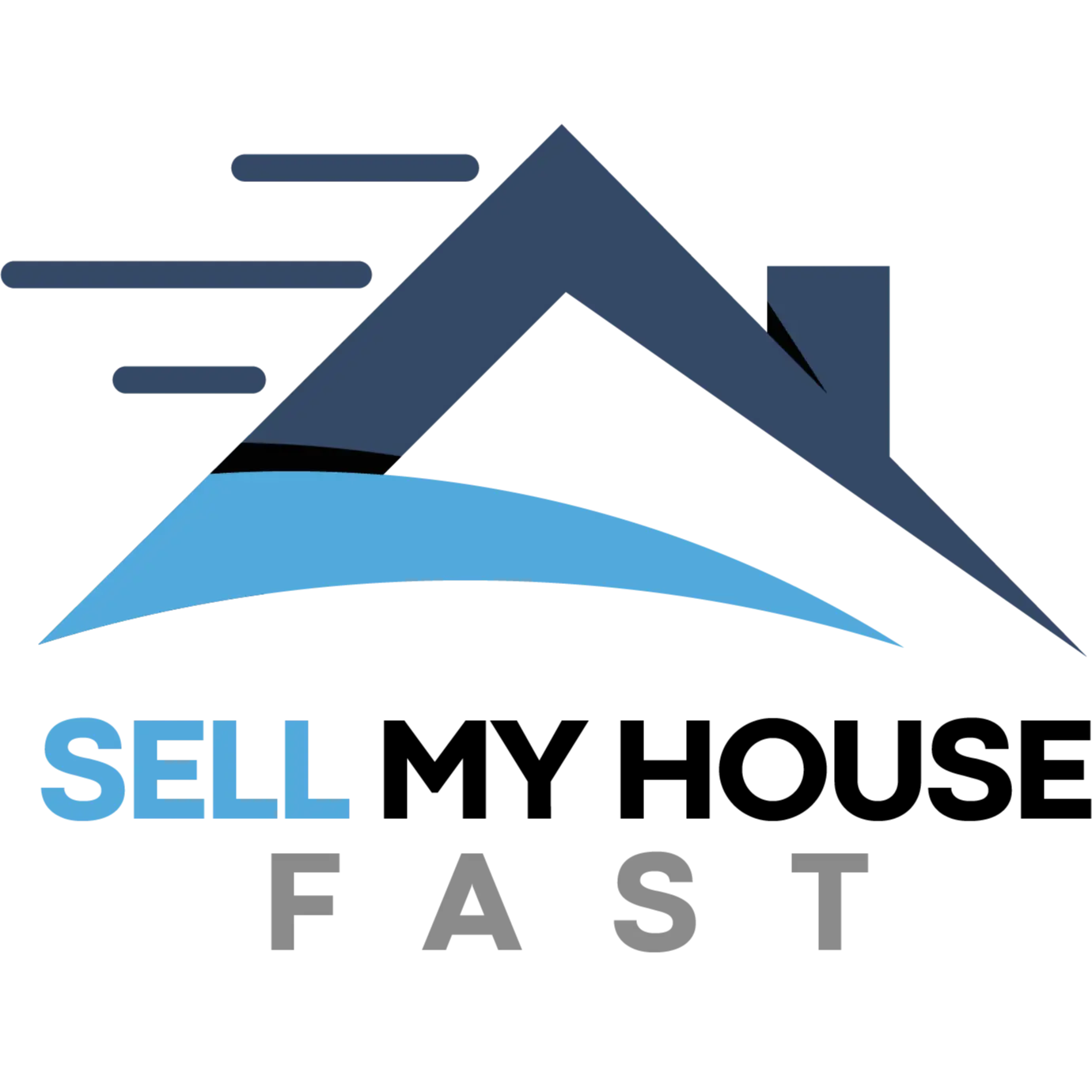 A house with a 'For Sale' sign in the front yard, with a blurred background.
